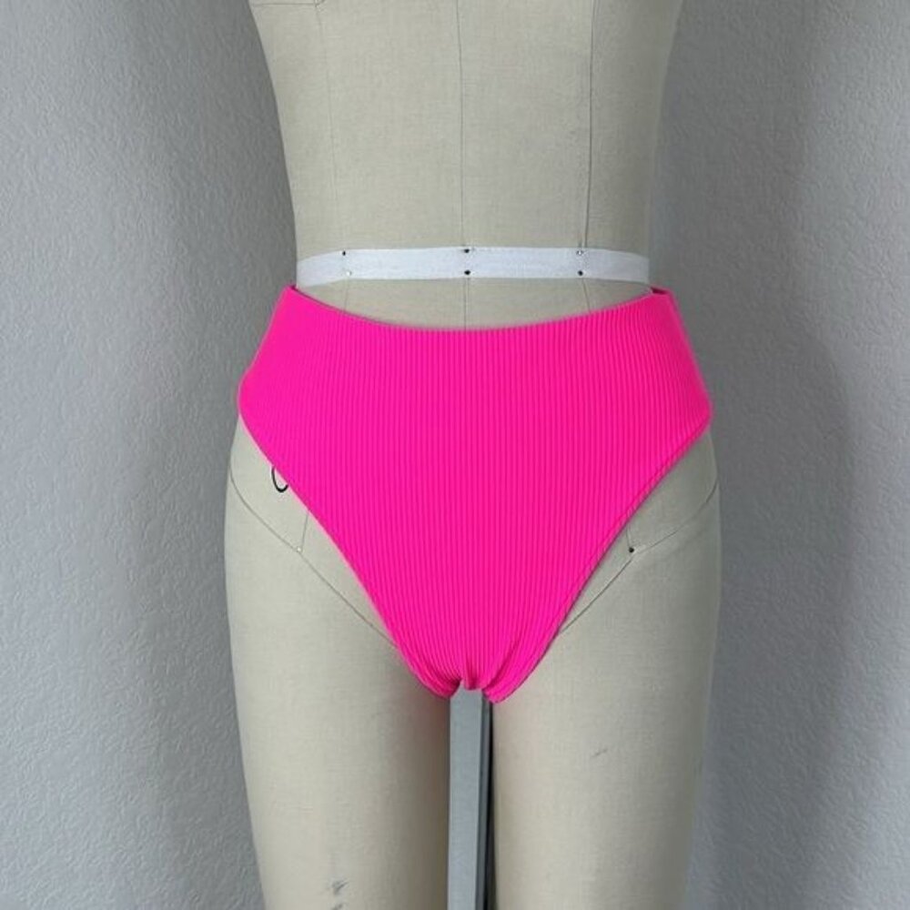 Frankie's Bikinis Jenna Bottom Heart Throb Knockout Neon Pink
